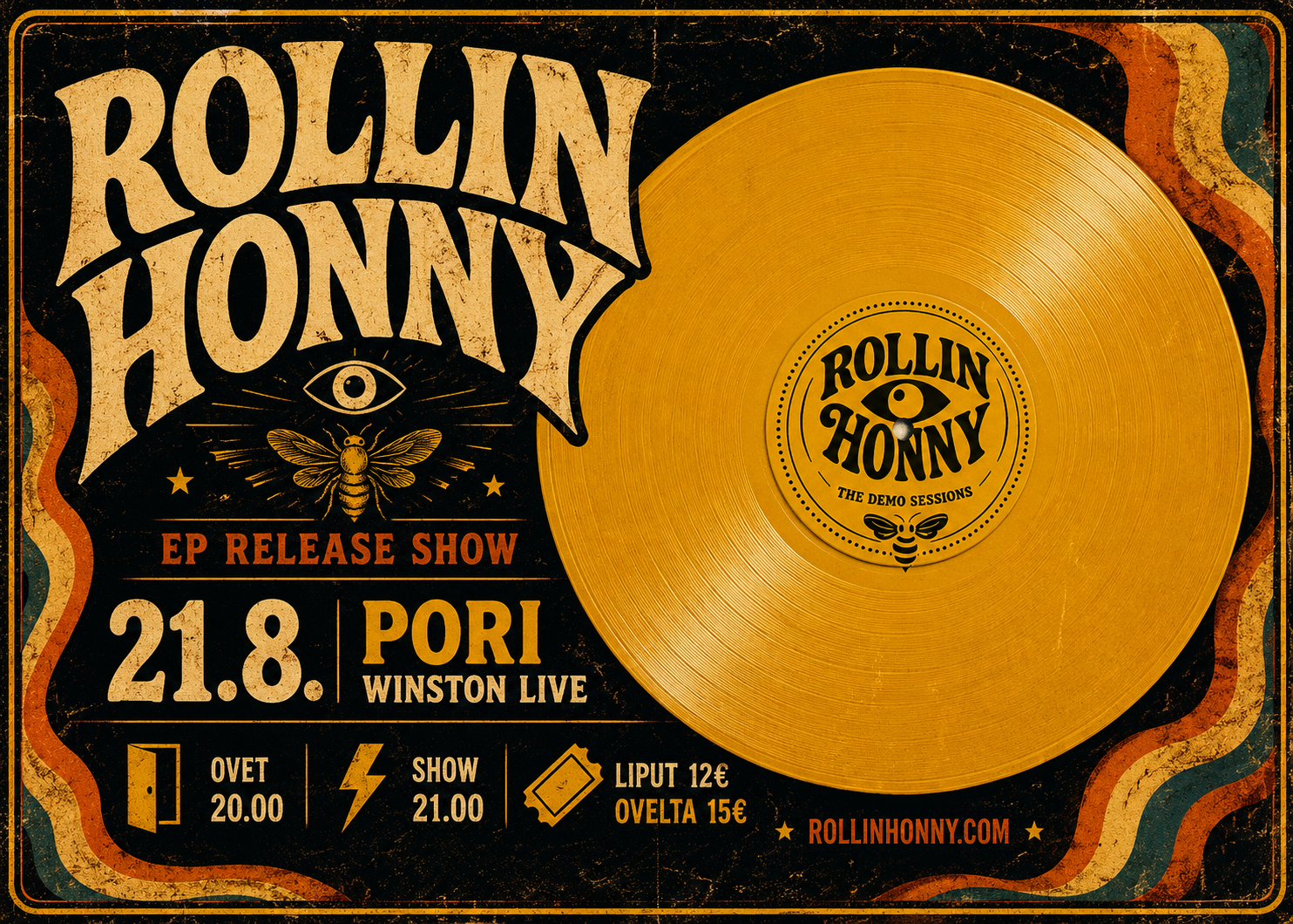 Rollin Honny – EP:n julkaisukeikka | 21.8.2026 | Winston Live